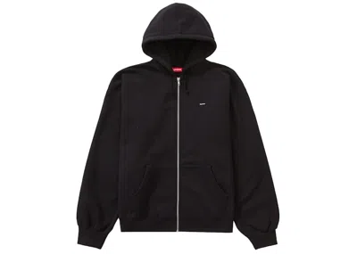 SUPREME MEN'S SUPREME SMALL BOX ZIP UP HOODED SWEATSHIRT (FW23) IN BLACK