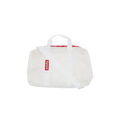 SUPREME SUPREME MESH DUFFLE BAG 'WHITE'