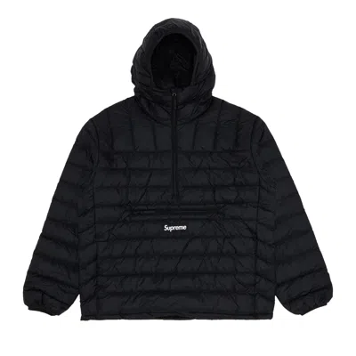 SUPREME SUPREME MICRO DOWN HALF ZIP HOODED PULLOVER 'BLACK'