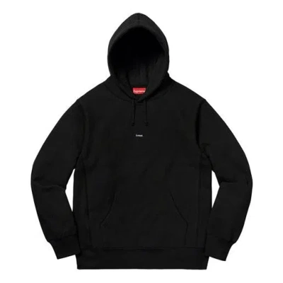 SUPREME Supreme Micro Logo Hooded Sweatshirt 'Black'