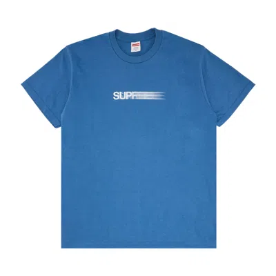 SUPREME SUPREME MOTION LOGO TEE 'FADED BLUE'