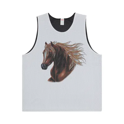 SUPREME SUPREME MUSTANG REVERSIBLE BASKETBALL JERSEY 'WHITE'