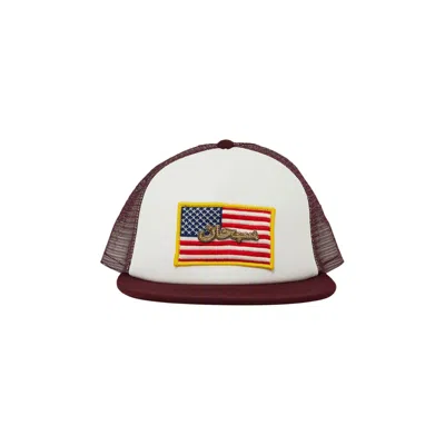 SUPREME SUPREME NAME PLATE MESH BACK 5-PANEL 'MAROON'