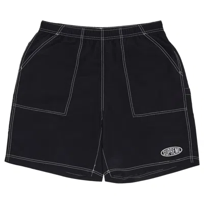 SUPREME SUPREME NYLON PAINTER SHORT 'BLACK'