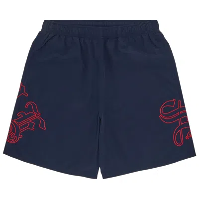 SUPREME SUPREME OLD ENGLISH NYLON SHORT 'NAVY'