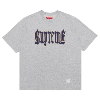 SUPREME SUPREME OLD ENGLISH SHORT-SLEEVE TOP 'HEATHER GREY'