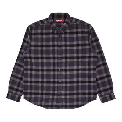 SUPREME SUPREME PLAID FLANNEL SHIRT 'BLACK'