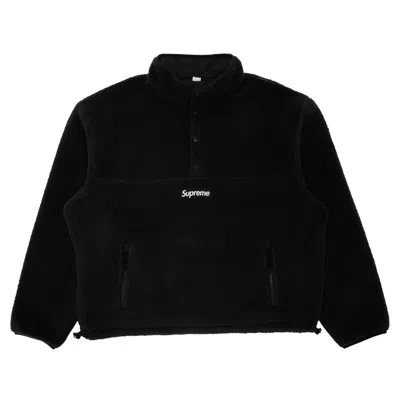 SUPREME SUPREME POLARTEC SHEARLING REVERSIBLE PULLOVER 'BLACK'