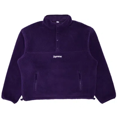 SUPREME SUPREME POLARTEC SHEARLING REVERSIBLE PULLOVER 'PURPLE'