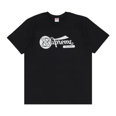 SUPREME SUPREME RECORDS TEE 'BLACK'