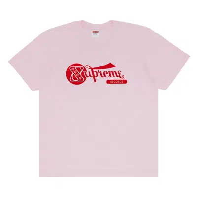 SUPREME SUPREME RECORDS TEE 'LIGHT PINK'