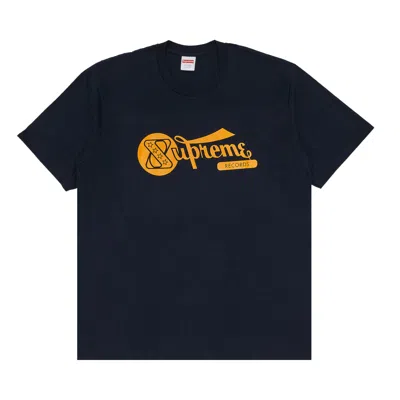 SUPREME SUPREME RECORDS TEE 'NAVY'