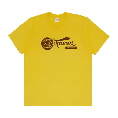 SUPREME SUPREME RECORDS TEE 'YELLOW'