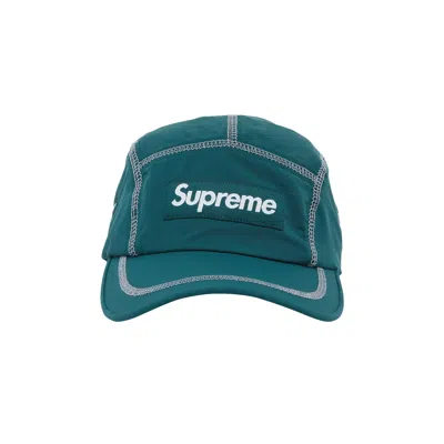 SUPREME SUPREME REFLECTIVE STITCH CAMP CAP 'DARK GREEN'