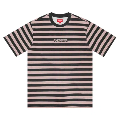 SUPREME SUPREME REVERSE STRIPE SHORT-SLEEVE TOP 'BLACK'