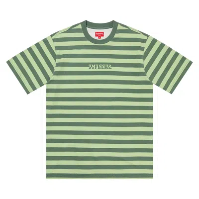 SUPREME SUPREME REVERSE STRIPE SHORT-SLEEVE TOP 'GREEN'