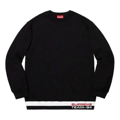 SUPREME Supreme Rib Stripe Crewneck 'Black White'