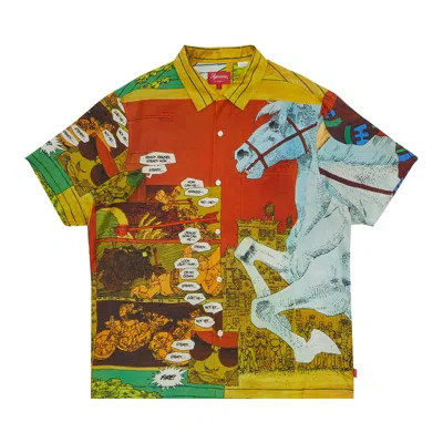 SUPREME SUPREME RONIN SILK SHORT-SLEEVE SHIRT 'GOLD'