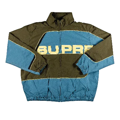 SUPREME SUPREME S PANELED TRACK JACKET 'OLIVE'
