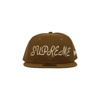 SUPREME SUPREME SCRIPT NEW ERA 'LIGHT BROWN'