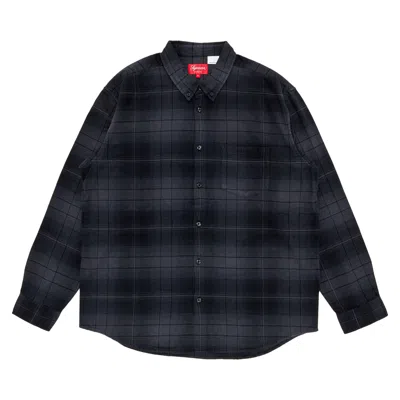 SUPREME SUPREME SHADOW PLAID FLANNEL SHIRT 'BLACK'