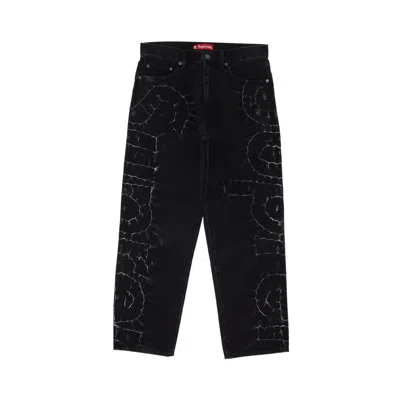 SUPREME SUPREME SHIBORI LOOSE FIT JEAN 'BLACK'