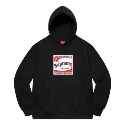 SUPREME Supreme Shine Hooded Sweatshirt 'Black White Red'