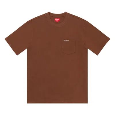 SUPREME SUPREME SHORT-SLEEVE POCKET TEE 'BROWN'