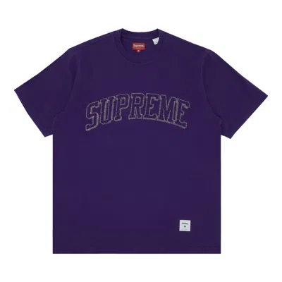 SUPREME SUPREME SKETCH EMBROIDERED SHORT-SLEEVE TOP 'PURPLE'