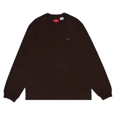 SUPREME SUPREME SMALL BOX LONG-SLEEVE TEE 'DARK BROWN'