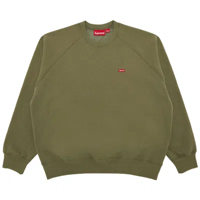 SUPREME SUPREME SMALL BOX RAGLAN CREWNECK 'LIGHT OLIVE'