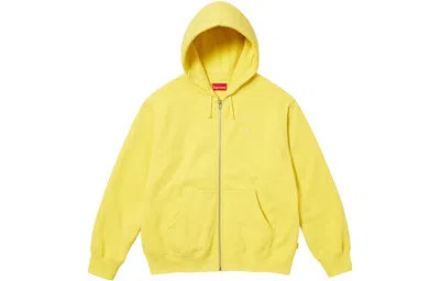 SUPREME Supreme Small Box Zip Up Hooded Sweatshirt 'Yellow'