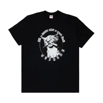 SUPREME SUPREME SMOKE TEE 'BLACK'