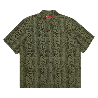 SUPREME SUPREME SNAKE SHORT-SLEEVE SHIRT 'OLIVE'