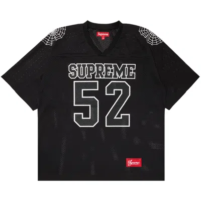 SUPREME SUPREME SPIDERWEB FOOTBALL JERSEY 'BLACK'