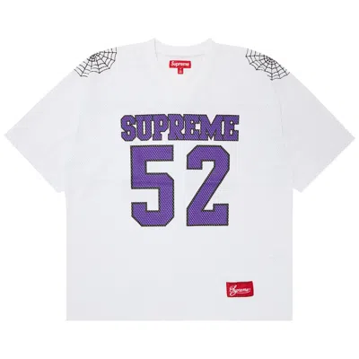 SUPREME SUPREME SPIDERWEB FOOTBALL JERSEY 'WHITE'