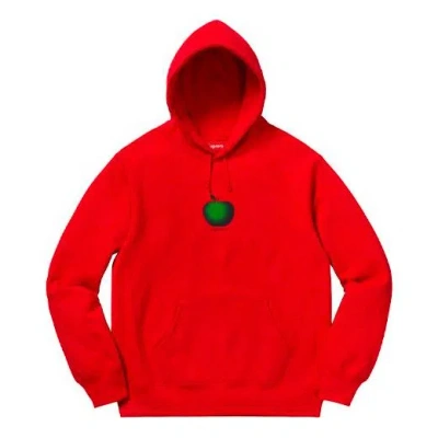 SUPREME Supreme SS19 Apple Hooded Sweatshirt Red logo