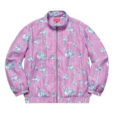SUPREME Supreme SS19 Floral Silk Track Jacket Flowers Unisex Purple
