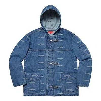 SUPREME Supreme SS19 Logo Denim Turnout Jacket Denim Logo