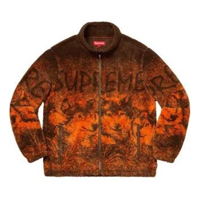 SUPREME Supreme SS19 Wolf Fleece Jacket Orange Totem polar fleece Unisex