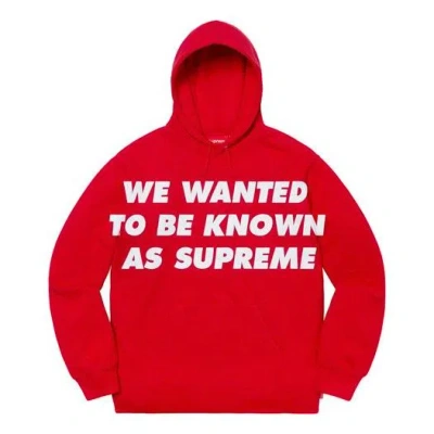 SUPREME Supreme SS20 Week 1 Known As Hooded Sweatshirt