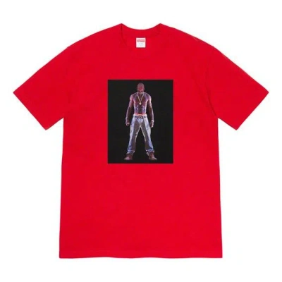 SUPREME Supreme SS20 Week 1 Tupac Hologram Tee Virtual Characters Short Sleeve Unisex Red