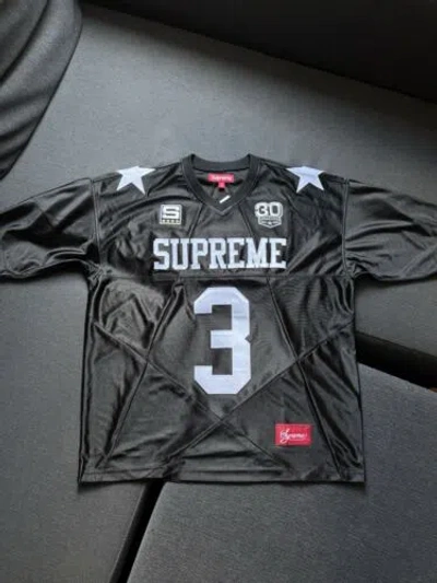SUPREME SUPREME STAR FOOTBALL JERSEY BLACK SMALL BRAND