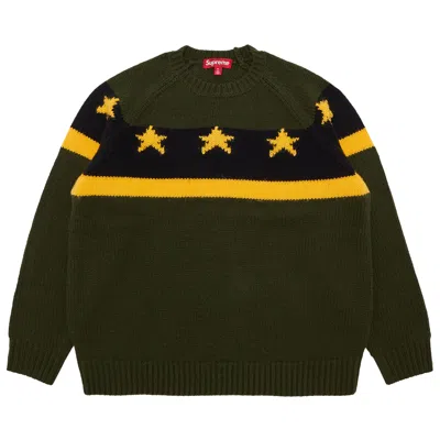 SUPREME SUPREME STARS SWEATER 'GREEN'