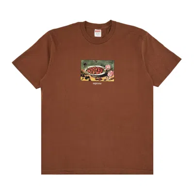 SUPREME SUPREME STRAWBERRIES TEE 'BROWN'