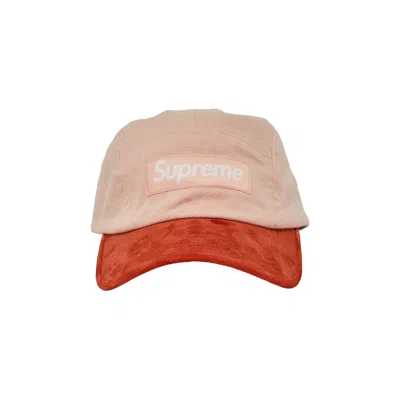 SUPREME SUPREME SUEDE VISOR CAMP CAP 'PEACH'