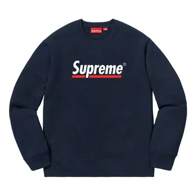 SUPREME Supreme Underline Crewneck 'Navy White'
