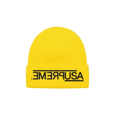 SUPREME SUPREME USA BEANIE 'YELLOW'