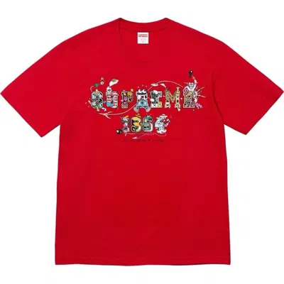SUPREME Supreme Varsity Logo T-Shirt 'Red'