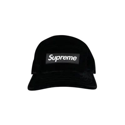 SUPREME SUPREME VELVET CAMP CAP 'BLACK'